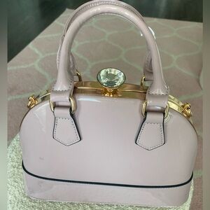 La Terre Blush Rhinestone Purse with strap